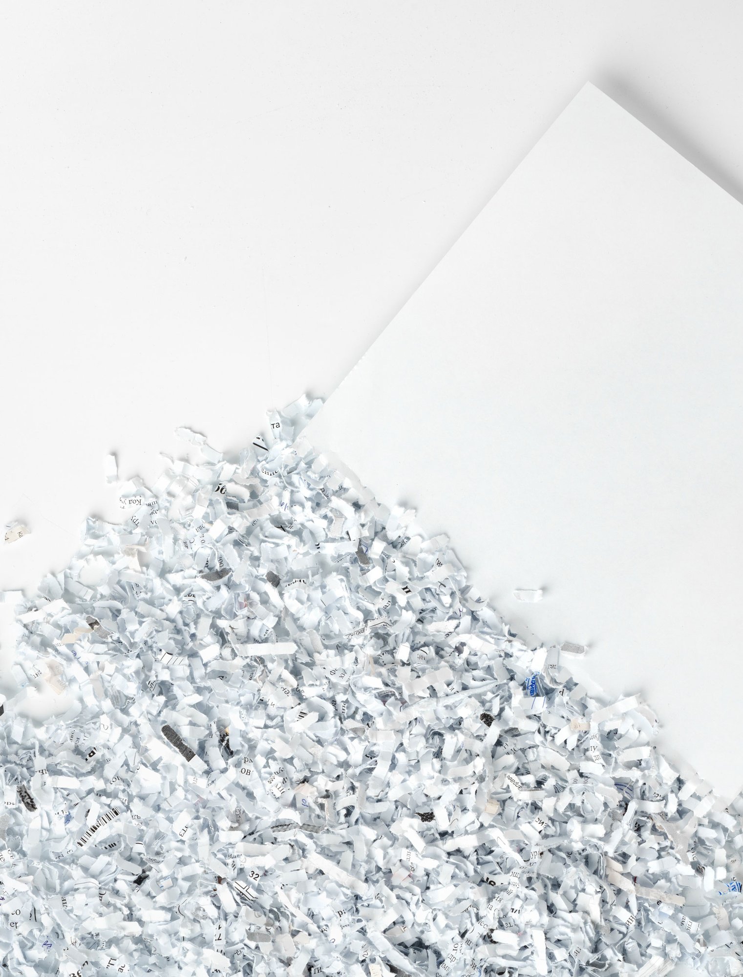 shredded-paper-white-background-close-up
